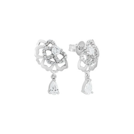 Bông tai Bạc đính đá PNJSilver XMXMW000037