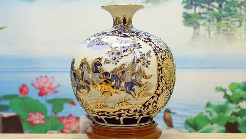 Bình hút tài lộc Mã Đáo Thành Công2