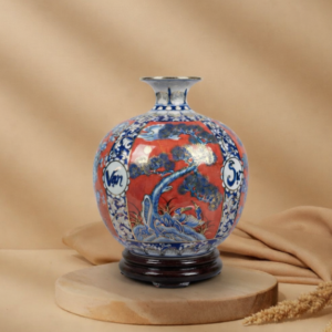 Bình Hút Tài Lộc Tứ Cảnh Bốn Mùa Vẽ Vàng 24K